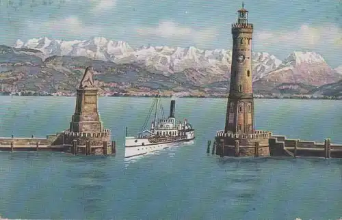 Lindau - Hafen-Einfahrt - 1934
