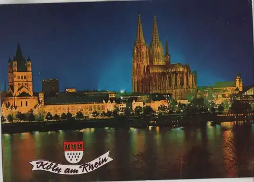 Köln - Rheinufer bei Nacht - 1986