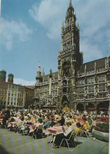 München - Marienplatz mit Rathaus - ca. 1985