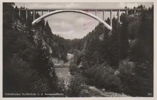 Bad Bayersoien - Hochbrücke über die Ammerschlucht - ca. 1965