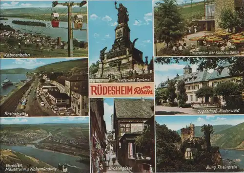 Rüdesheim - u.a. Talstation der Kabinenbahn - 1969
