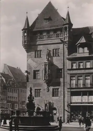 Nürnberg - Nassauerhaus und Tugendbrunnen - ca. 1965