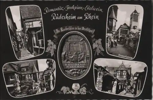 Rüdesheim - u.a. Drosselhof - ca. 1955