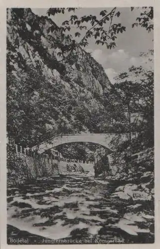 Bodetal bei Thale - Jungfernbrücke - ca. 1955