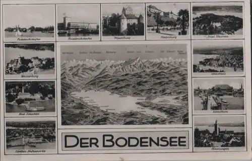 Bodensee - u.a. Übersichtskarte - 1950