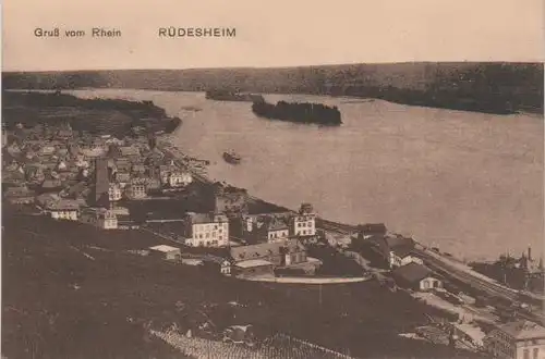 Gruß vom Rhein - Rüdesheim - ca. 1935