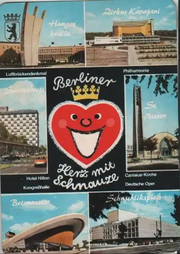 Berlin, Westteil - Herz mit Schnauze - ca. 1980