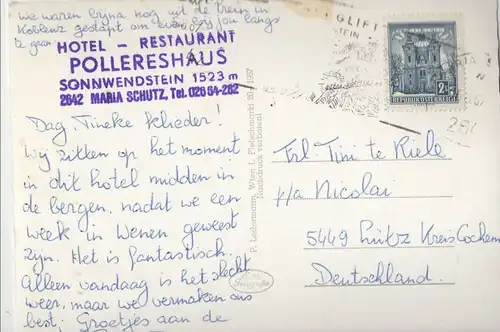 Österreich - Maria Schutz (OT von Schottwien) - Österreich - Berghotel Pollereshaus