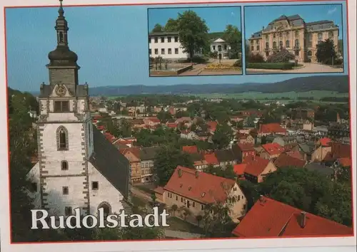 Rudolstadt - Teilansicht mit Stadtkirche - ca. 1990
