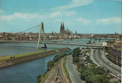 Köln - Severinsbrücke und Dom - 1964
