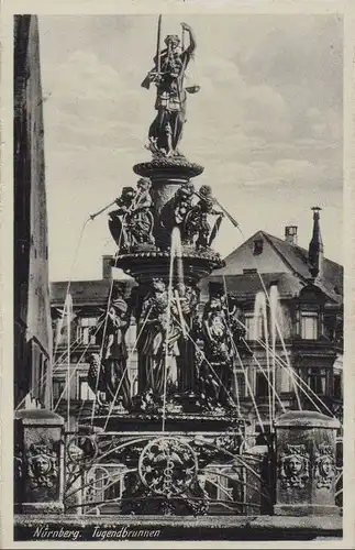 Nürnberg - Tugendbrunnen - ca. 1955