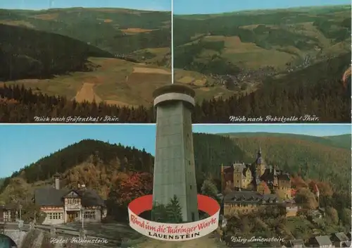 Ludwigsstadt-Lauenstein, Burg Lauenstein - Aussichtsturm Thüringer Warte - ca. 1980