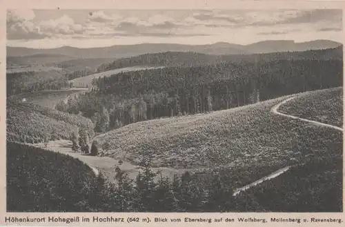 Schierke - Hohegeiss - Blick vom Ebersberg - ca. 1955