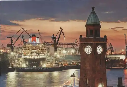 Hamburg - Hafen am Abend