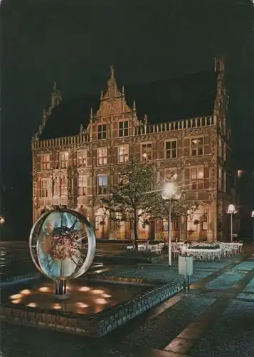 Bocholt - Rathaus mit Europabrunnen - ca. 1980