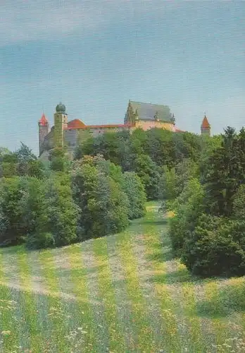 Coburg - mit Rotem Turm, Blauem Turm, Hohem Haus und Bulgarenturm vom Veilchental des Hofgartens gesehen - ca. 1980