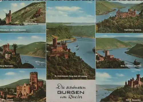 Rhein - Burgen, u.a. Lahneck - 1971