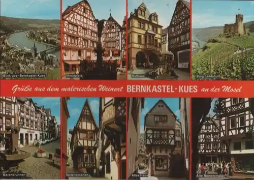 Bernkastel-Kues - u.a. Blick über den Ort - ca. 1985