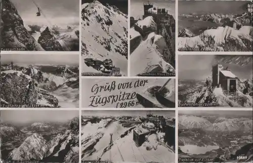 Zugspitze - u.a. Tiefblick auf Eibsee - 1962