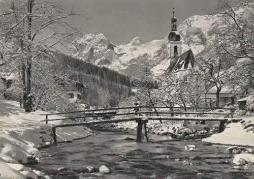 Ramsau - Kirche mit Reiteralpe - 1963