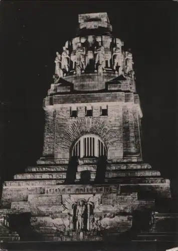 Leipzig - Völkerschlachtdenkmal bei Nacht - 1961