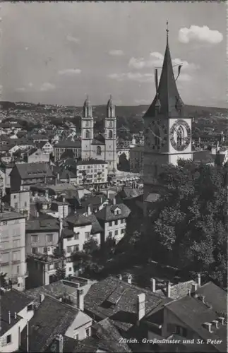 Schweiz - Schweiz - Zürich - Großmünster und St. Peter - ca. 1960