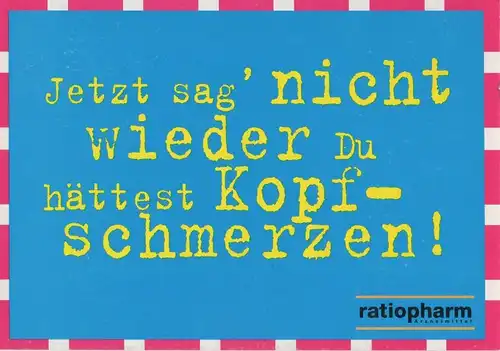 Werbung Kopfschmerzen