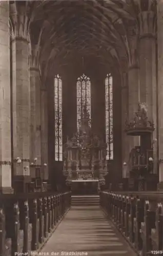 Pirna - Inneres der Stadtkirche - 1937