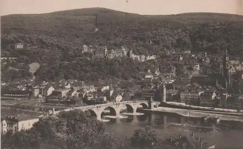 Heidelberg vom Philosophenweg gesehen - ca. 1935