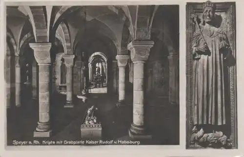 Speyer - mit Grabplatte Kaiser Rudolf von Habsburg - ca. 1955