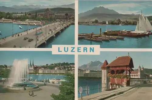 Schweiz - Schweiz - Luzern - 4-Bilder-Karte - ca. 1965