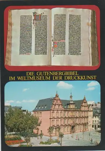 Mainz am Rhein - Mainz mit Gutenbergbibel - ca. 1975