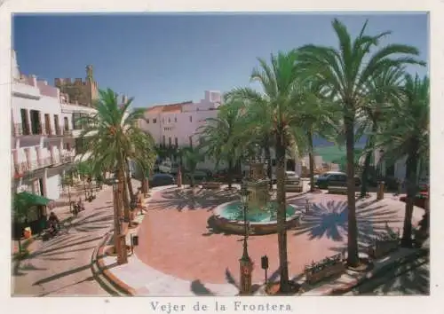 Spanien - Vejer de la Frontera - Spanien - Platz mit Palmen