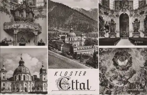 Kloster Ettal - u.a. Abteikirche - ca. 1955