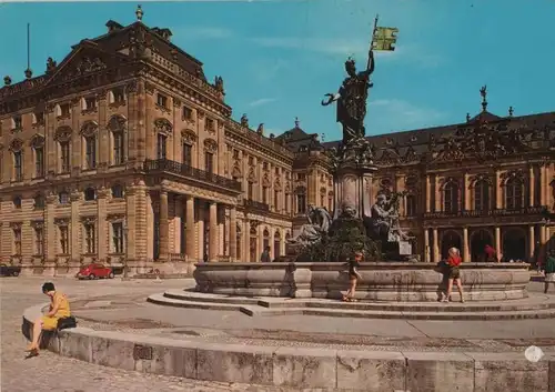 Würzburg - Residenz mit Frankoniabrunnen - ca. 1975