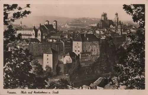 Passau - Blick auf Niederhaus und Stadt - 1962