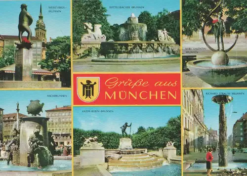 München - u.a. Richard-Strauss-Brunnen - ca. 1980