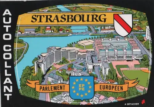 Frankreich - Frankreich - Strasbourg - auch als Autoaufkleber zu verwenden - 1989