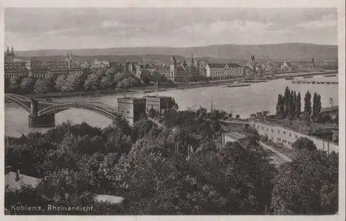 Koblenz - Rheinansicht - ca. 1950