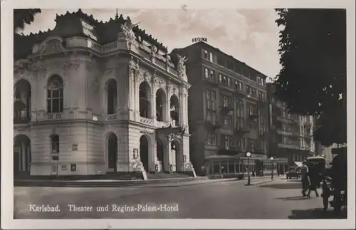 Karlsbad - Theater und Regina-Palast-Hotel - ca. 1950