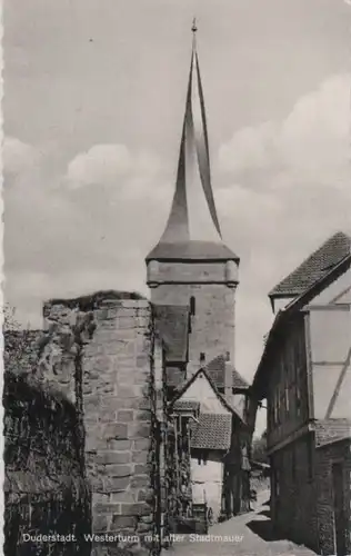 Duderstadt - Westerturm mit alter Stadtmauer - ca. 1960