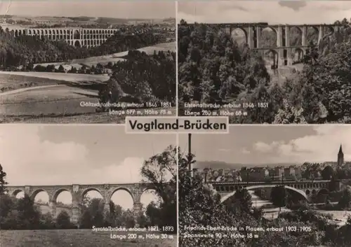Vogtland - Brücken, u.a. Syratalbrücke - 1966