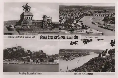 Koblenz - u.a. Kaiser-Wilhelm-Denkmal - ca. 1950