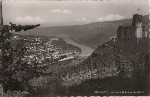 Bernkastel - mit Ruine Landshut - ca. 1960