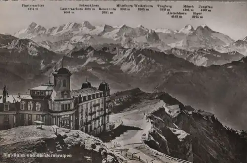 Schweiz - Schweiz - Rigi - Rigi-Kulm und die Berneralpen - ca. 1950