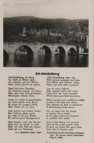 Heidelberg - mit Gedicht - ca. 1960