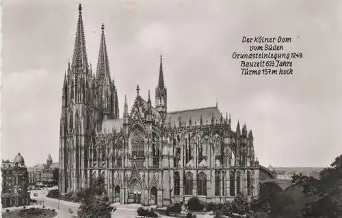 Dom in Köln von Süd - 1960