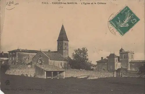 Frankreich - Farges-les-Macon - Frankreich - Eglise et Chateau