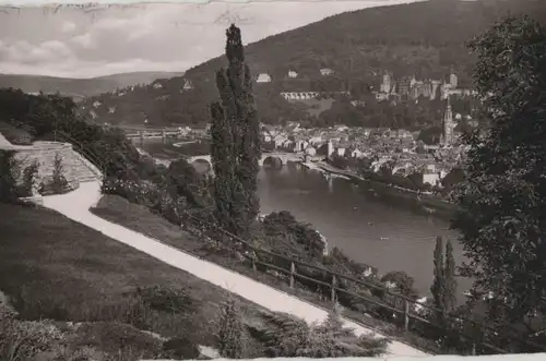 Heidelberg - Blick vom Philosophengärtchen - 1955