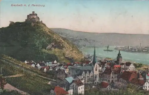 Braubach mit der Marksburg - ca. 1935